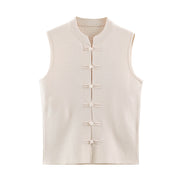 Knot-Fastening Knit Vest