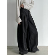 Pleat-Front Wide-Leg Trousers