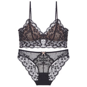 Floral Lace Bralette & Brief Set