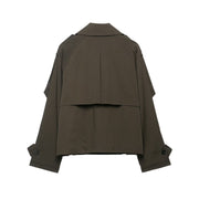 Cropped Double-Breasted Trench
