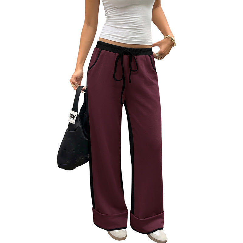 Contrast-Cuff Joggers