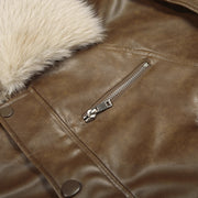 Teddy-Trim Cropped Jacket