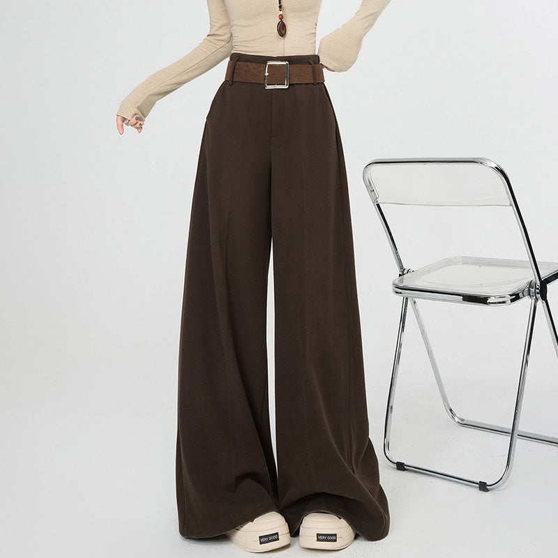 Draped High-Waist Trousers
