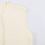 Stand-Collar Knit Vest
