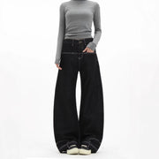 Patch-Detail Wide-Leg Jeans