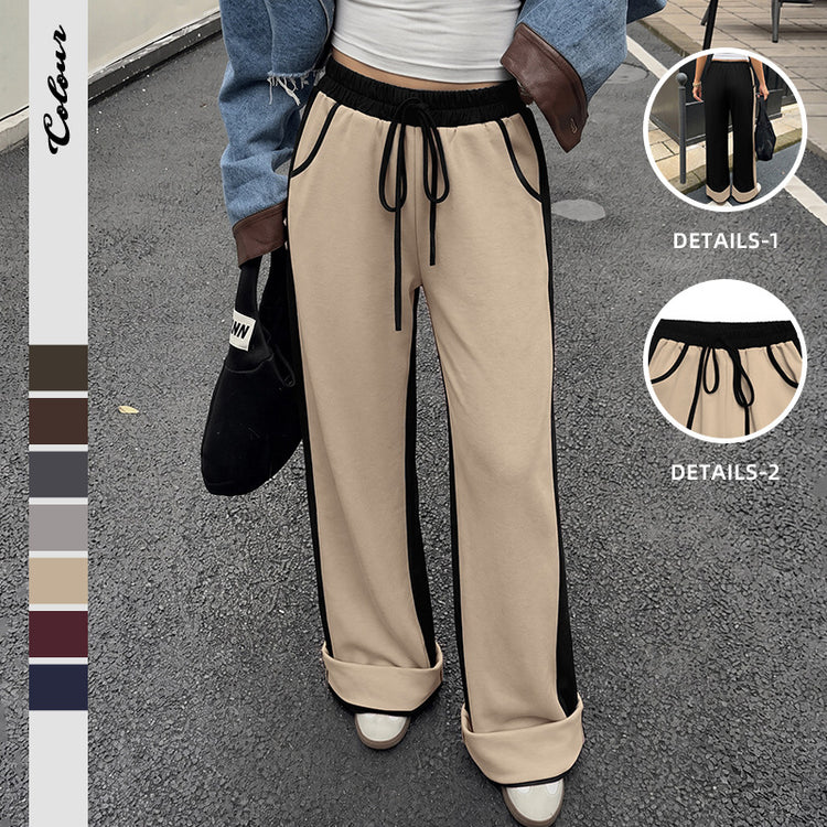 Contrast-Cuff Joggers