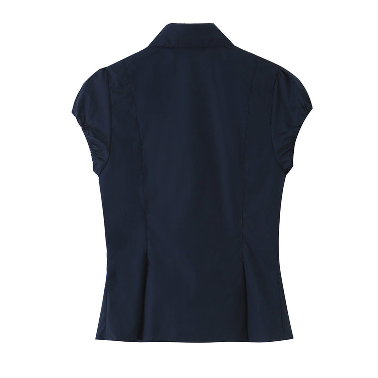 Bow-Detail Fitted Blouse