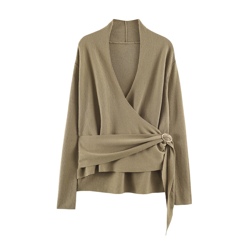 Tie-Waist Knit Cardigan