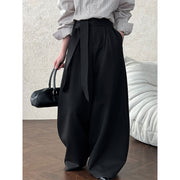 Belted Pleat-Front Trousers
