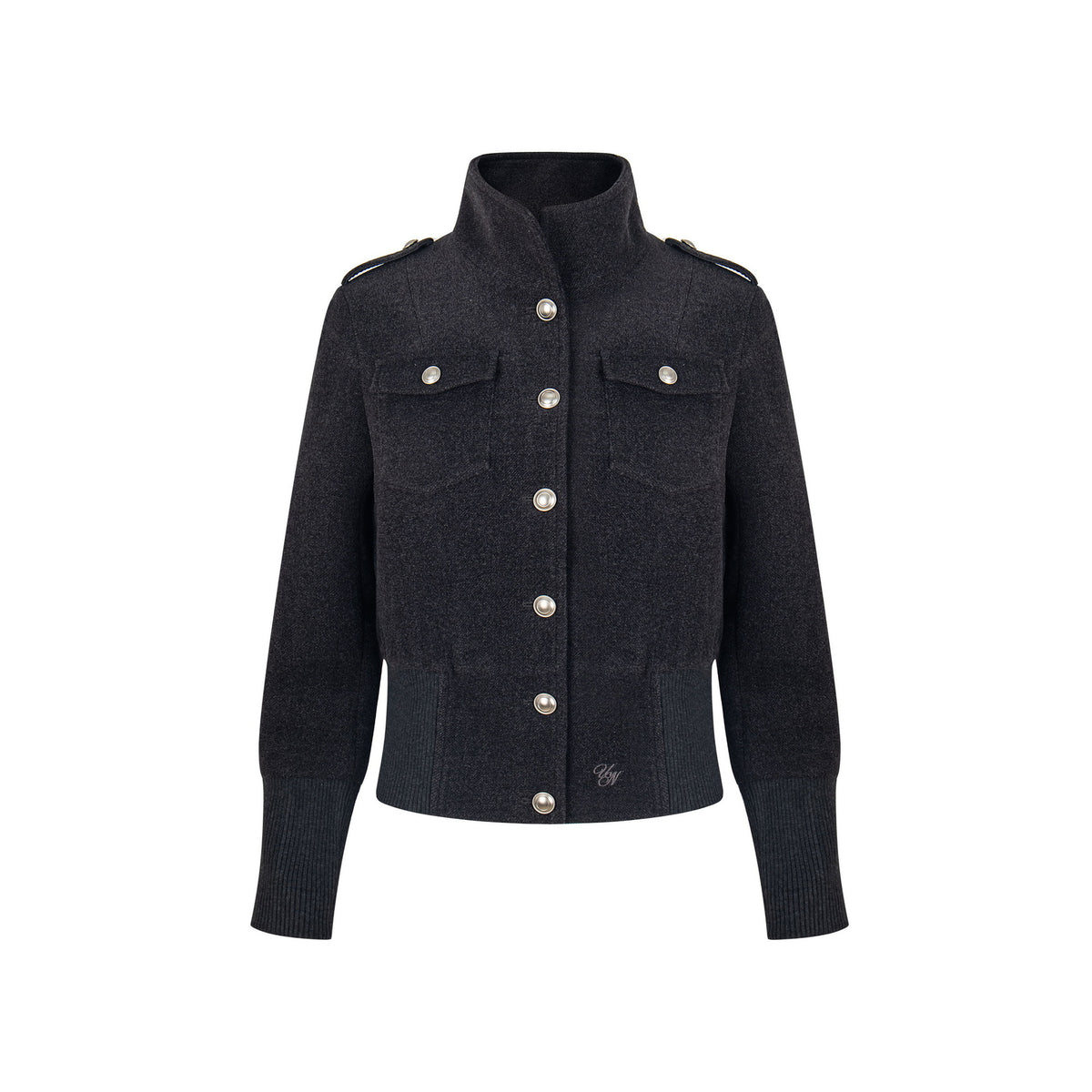 Fitted Stand-Collar Jacket
