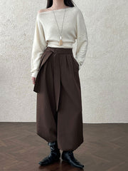 Belted Pleat-Front Trousers