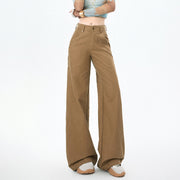 High-Waist Cargo Trousers