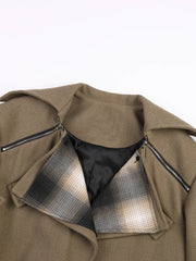 Asymmetric Panelled Long Coat