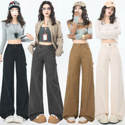 High-Waist Cargo Trousers