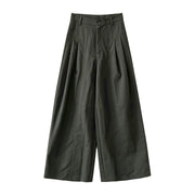 Pleat-Front Wide-Leg Trousers