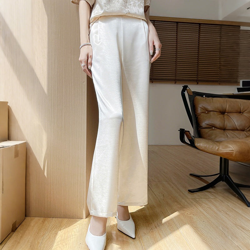 Satin Wide-Leg Trousers