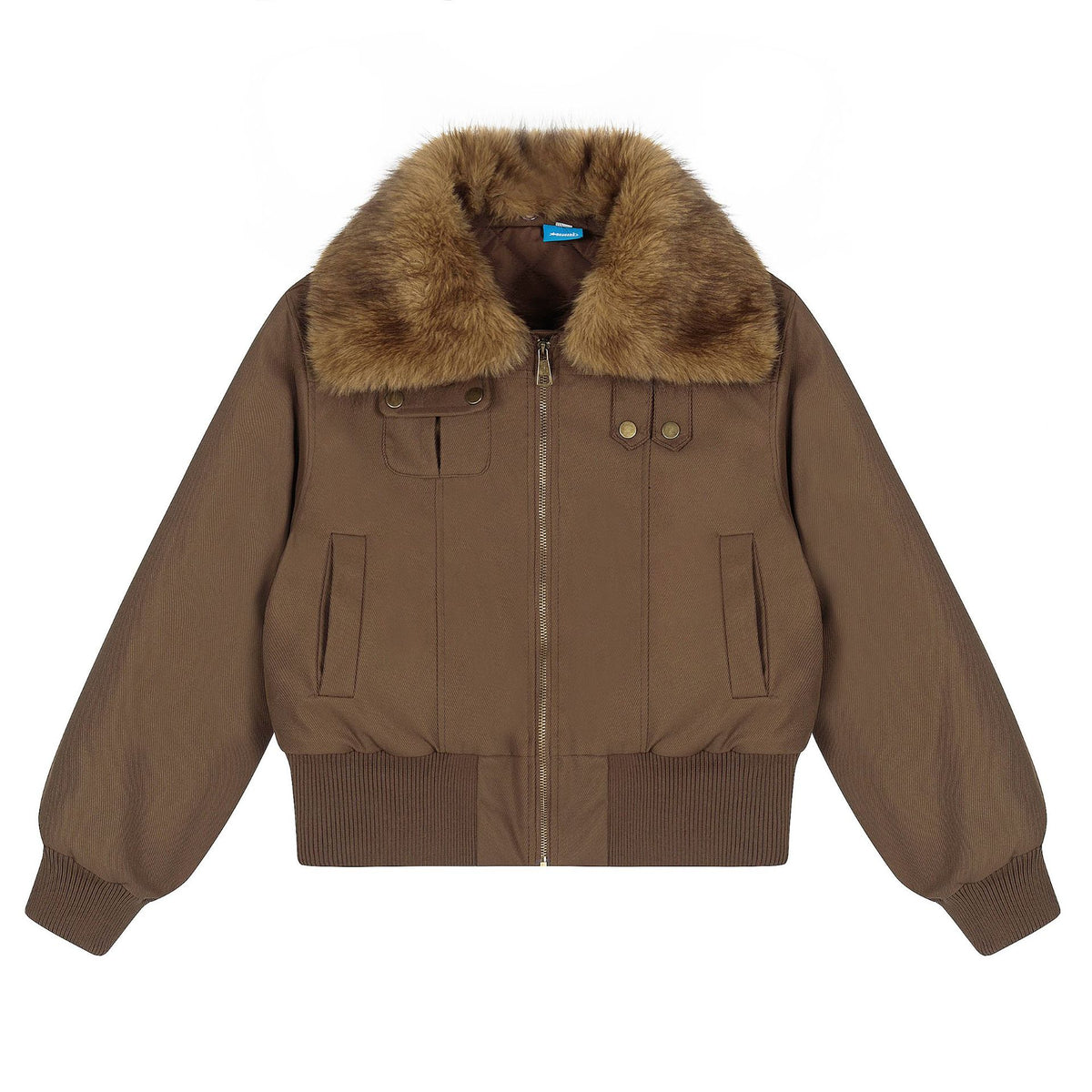 Teddy-Collar Zip Jacket