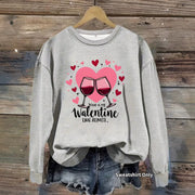 Heart Print Sweatshirt