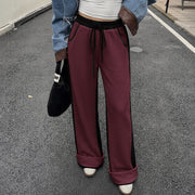 Contrast-Cuff Joggers