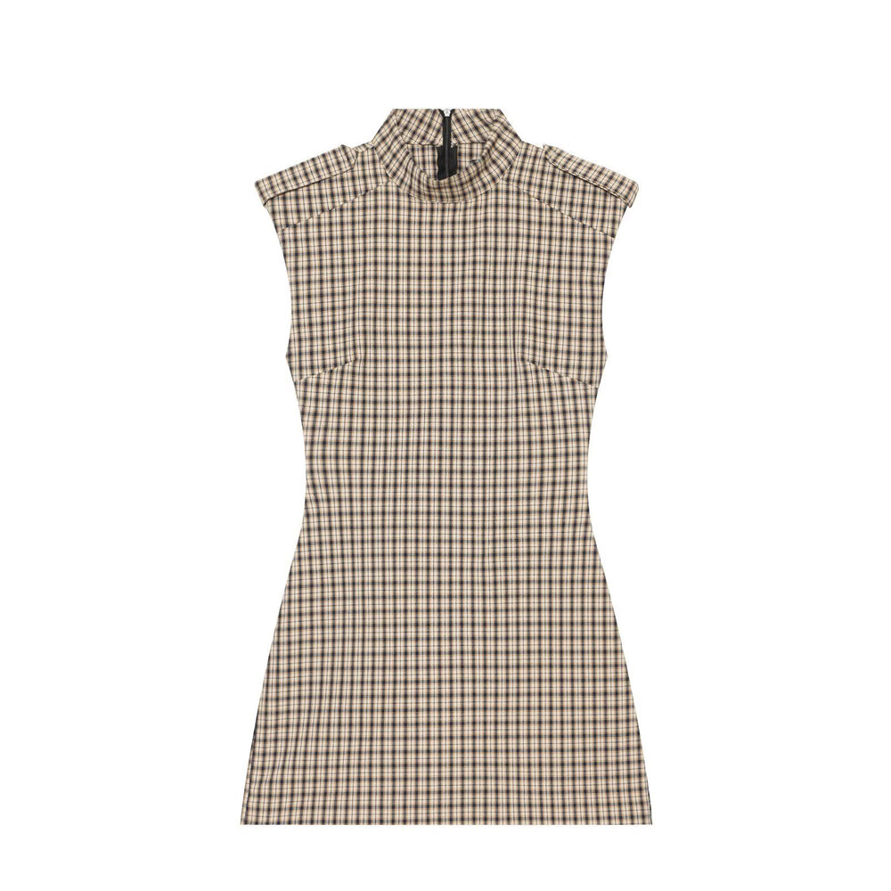 Checked Sleeveless Playsuit
