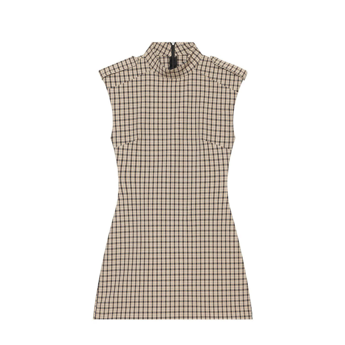 Checked Sleeveless Playsuit