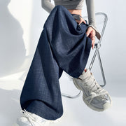 Drawstring Wide-Leg Jeans