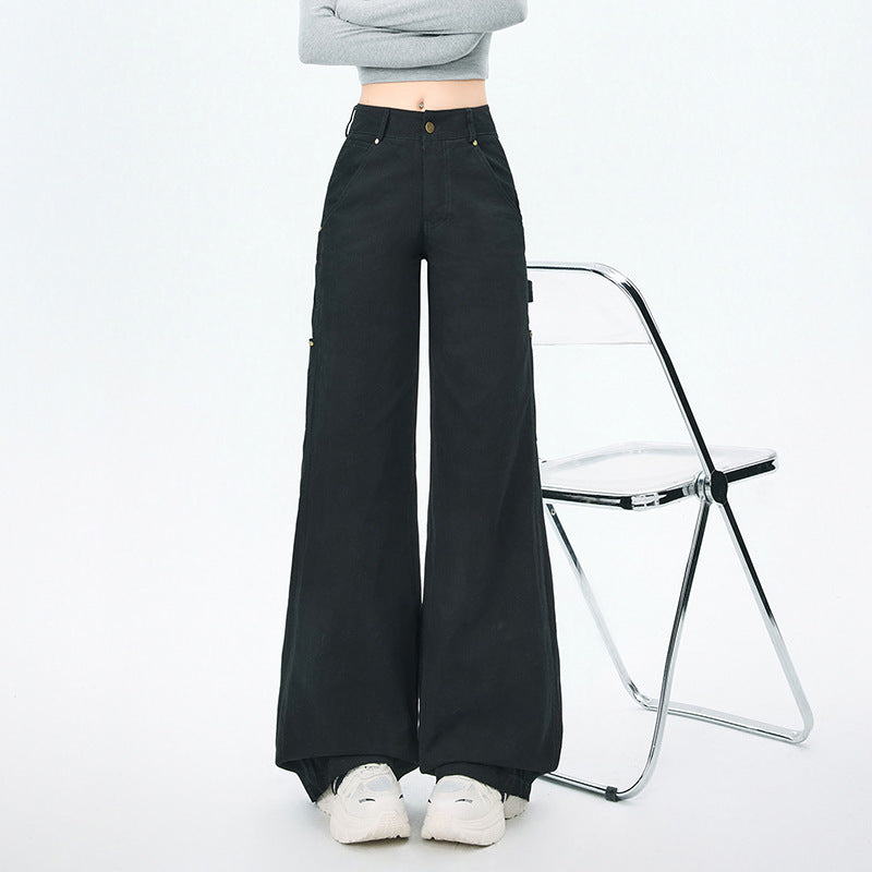 High-Waist Cargo Trousers