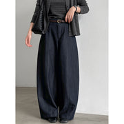 Draped Wide-Leg Trousers