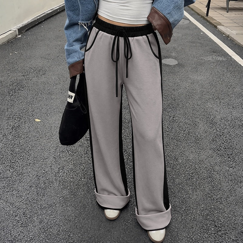 Contrast-Cuff Joggers