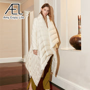 Belted Asymmetric Quilted Coat