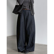 Draped Wide-Leg Trousers
