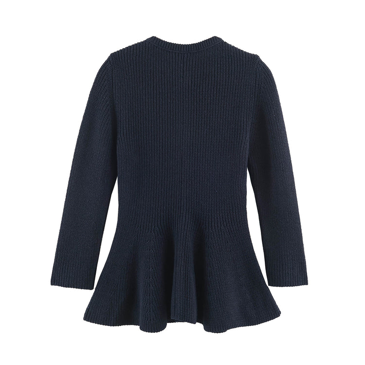 Peplum Knit Cardigan