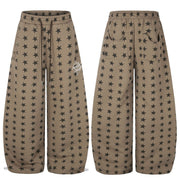 Star Print Barrel Joggers