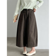 Cropped Belted Wide-Leg Jeans
