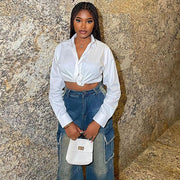 Panelled Wide-Leg Jeans