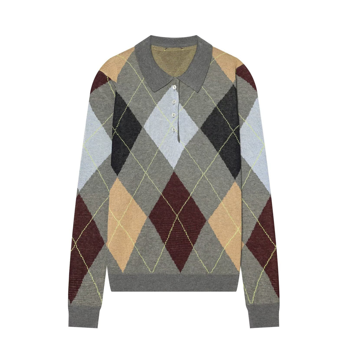 Argyle V-Neck Sweater
