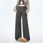 High-Waist Cargo Trousers