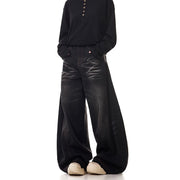Washed Relaxed Wide-Leg Jeans