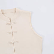 Knot-Fastening Knit Vest