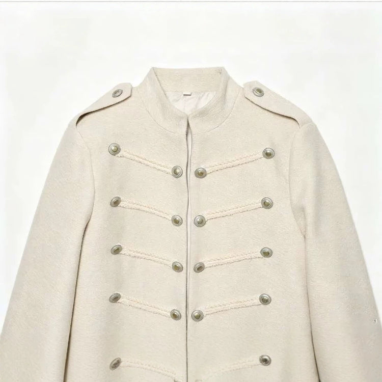 Textured Stand-Collar Jacket
