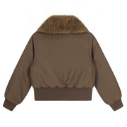 Teddy-Collar Zip Jacket