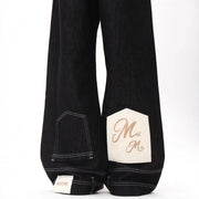 Patch-Detail Wide-Leg Jeans