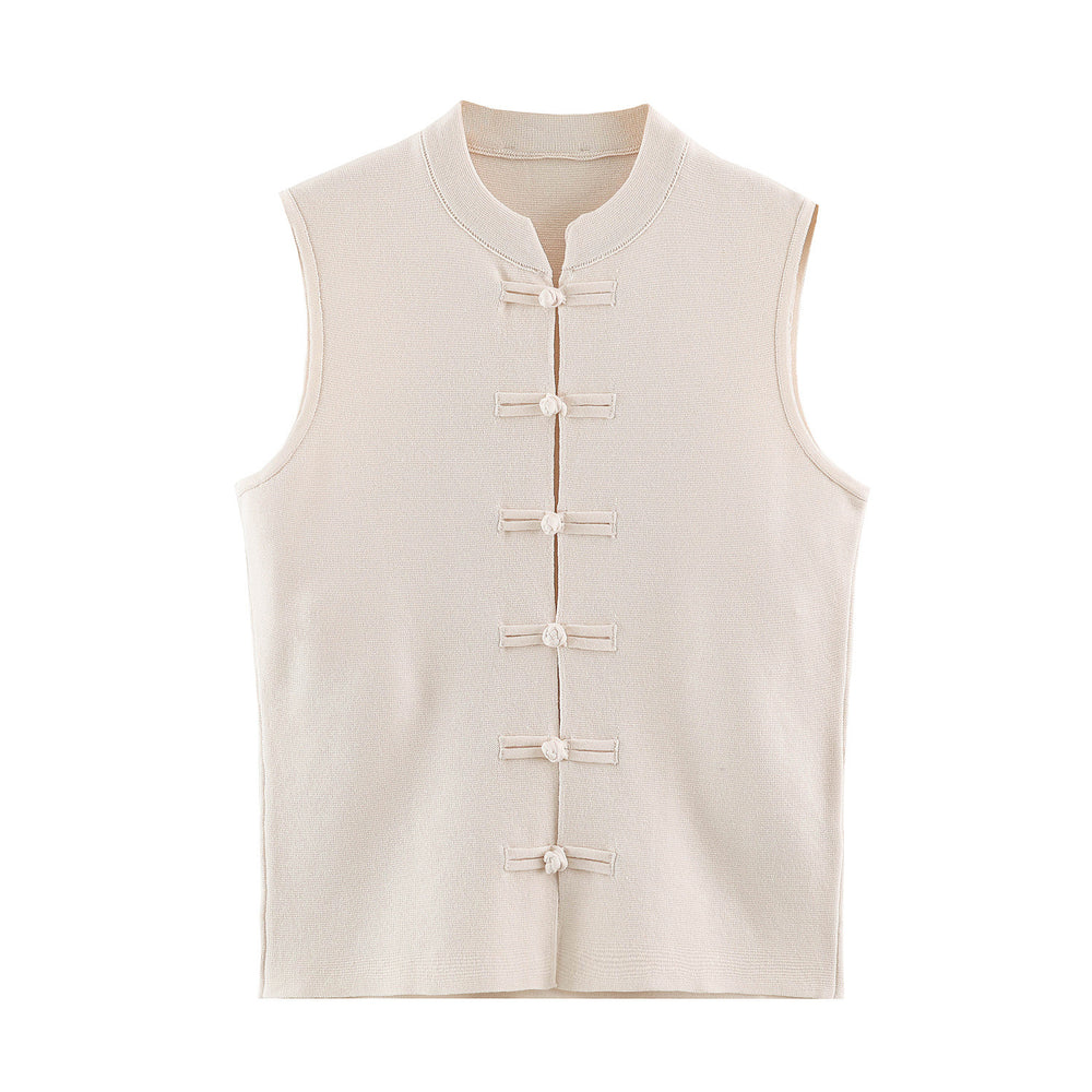 Knot-Fastening Knit Vest
