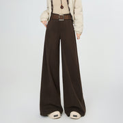 Draped High-Waist Trousers