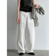 Curved-Seam Wide-Leg Trousers
