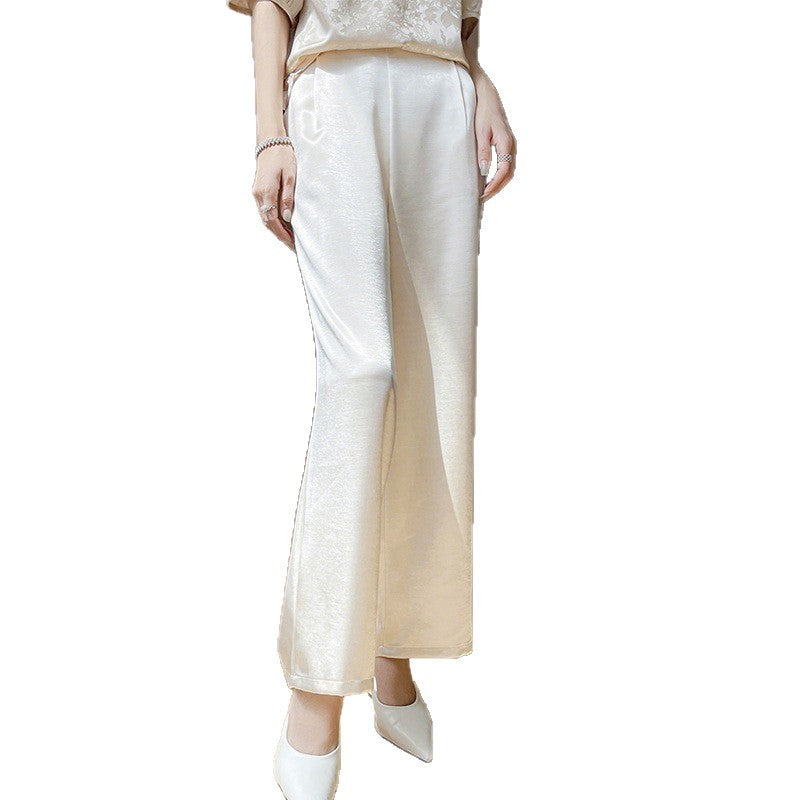 Satin Wide-Leg Trousers