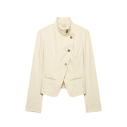 Asymmetric Button Jacket