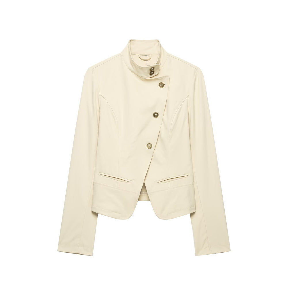 Asymmetric Button Jacket