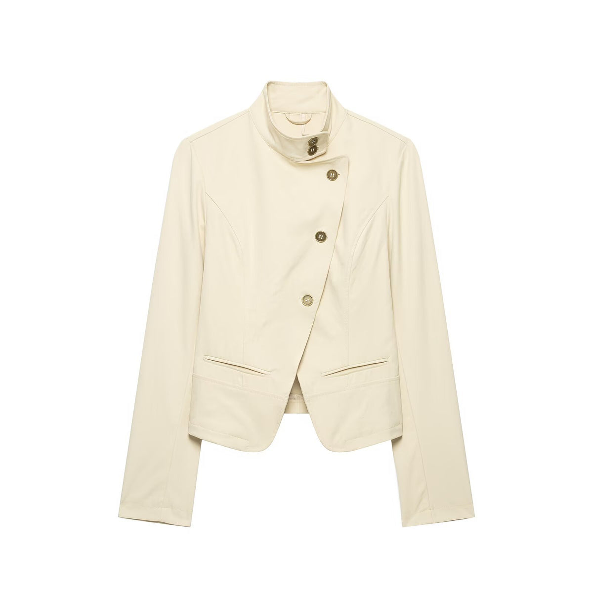 Asymmetric Button Jacket