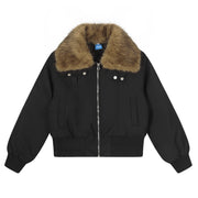Teddy-Collar Zip Jacket
